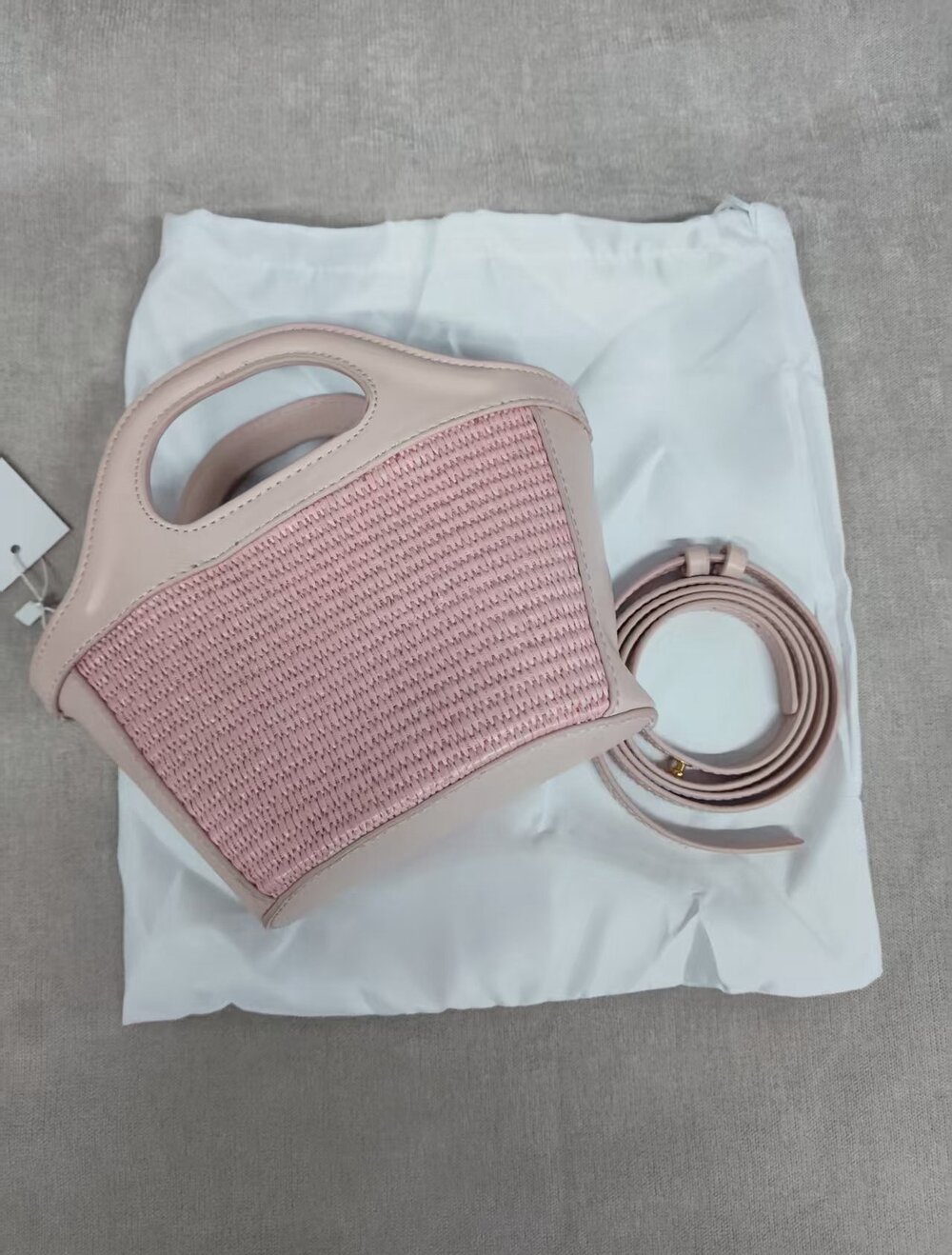 💟Marni Pink Mini Woven Tote Bag Summer Essential - Picture 7 of 7